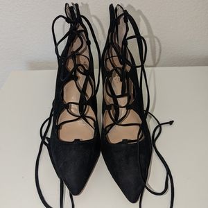 Vince Camuto black suede heels size 9